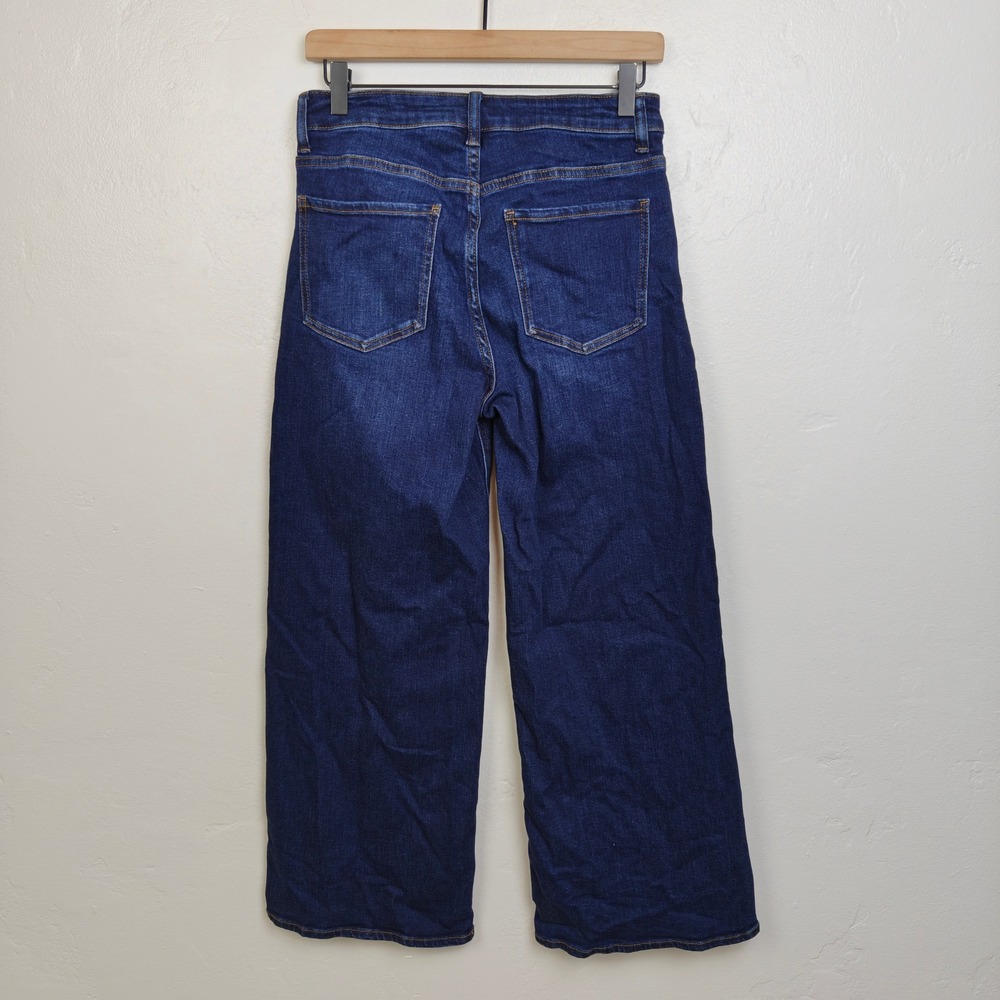 Quince Womens Bella Stretch Wide Leg Jeans 28 Midnight Blue High Rise Minimalist - Picture 6 of 9